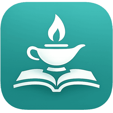VerseWise app icon, a lamp resting on an open book