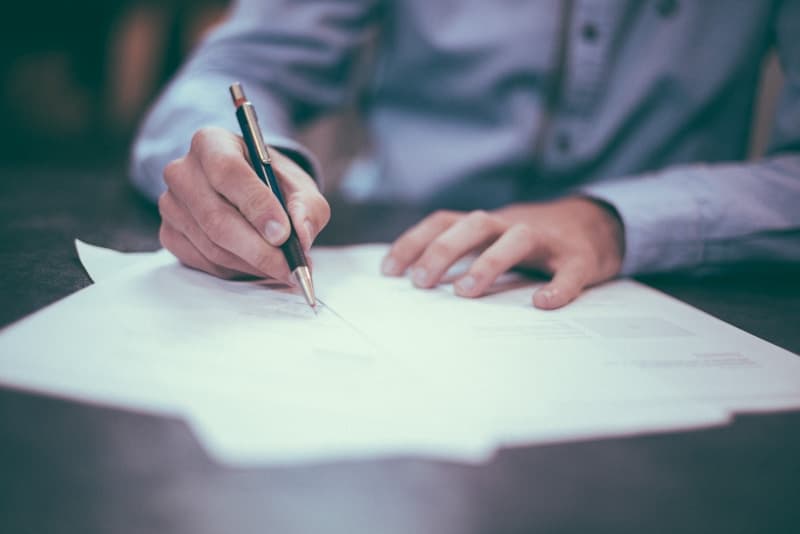 Professional contract and agreement signing