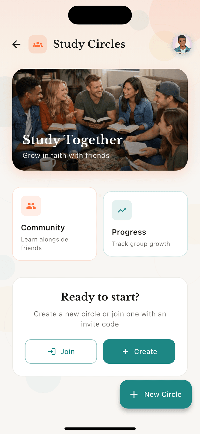 Study Circles feature in VerseWise